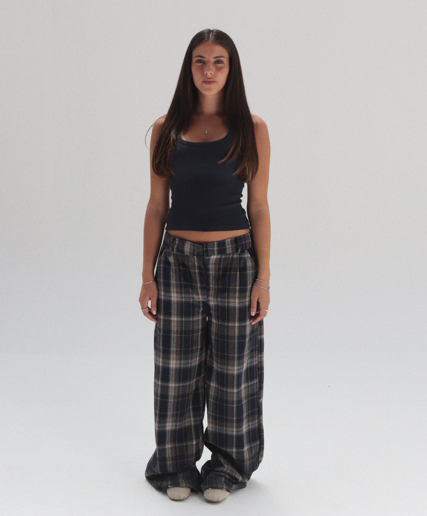 Check trousers