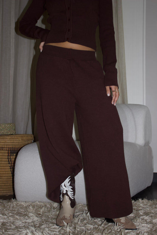 Brown Knitted Pants
