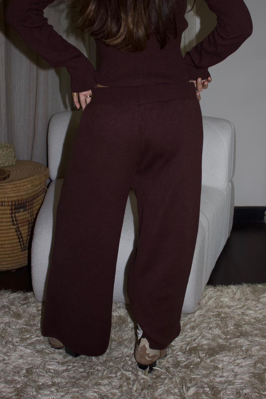 Brown Knitted Pants