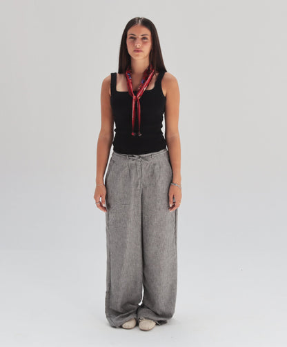 Gray Linen Trousers