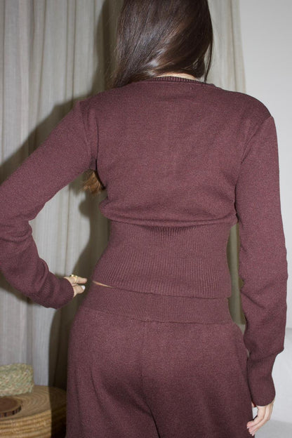 Brown Knitted Cardigan